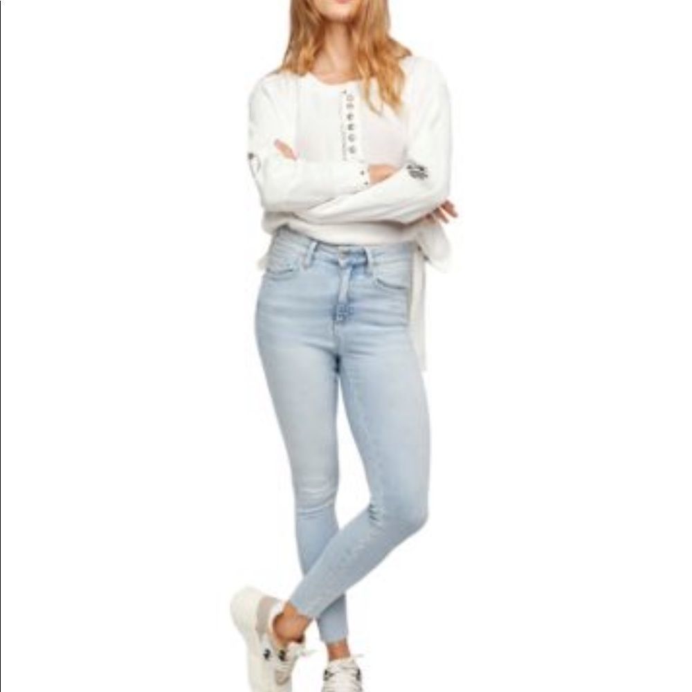 Free People Light Wash Skinny Jeans
